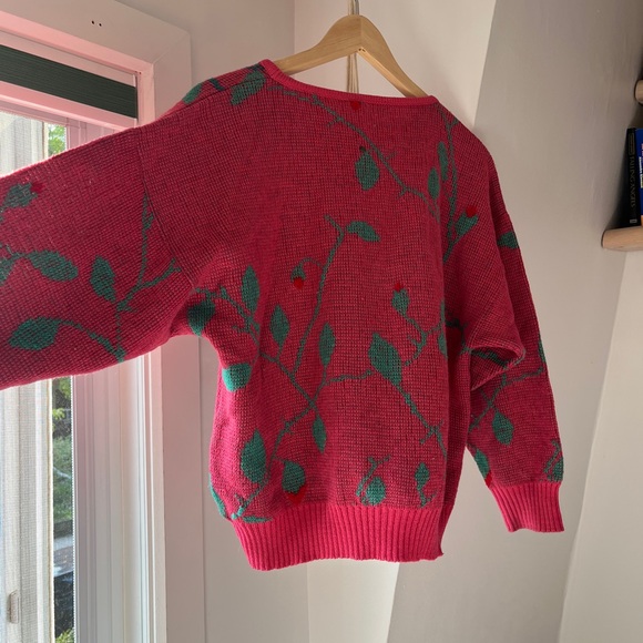 Vintage Italian Rose Sweater pink - Picture 9 of 12